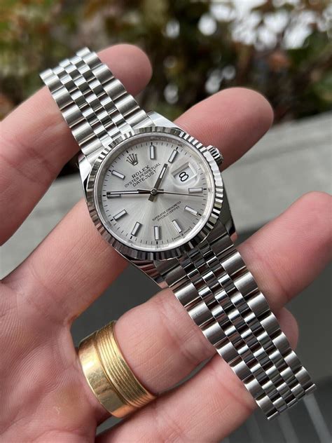 silver gold rolex datejust|rolex datejust 36mm price.